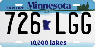 MN license plate 726LGG