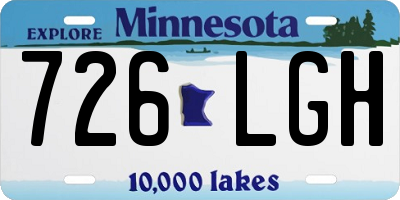 MN license plate 726LGH