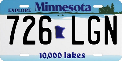 MN license plate 726LGN