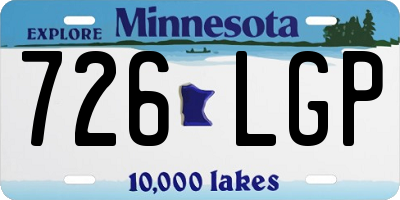 MN license plate 726LGP