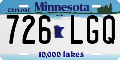 MN license plate 726LGQ