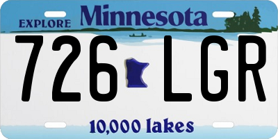 MN license plate 726LGR