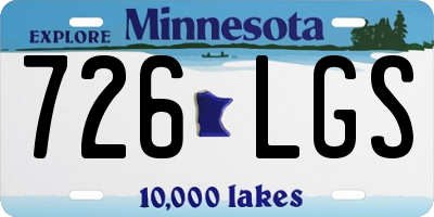 MN license plate 726LGS