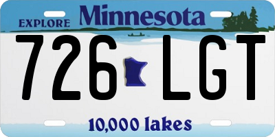 MN license plate 726LGT