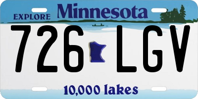MN license plate 726LGV