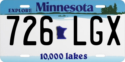 MN license plate 726LGX