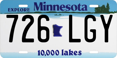 MN license plate 726LGY