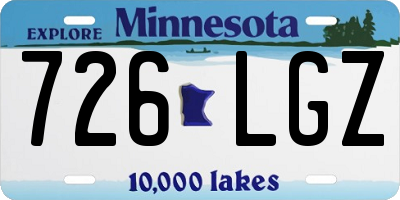MN license plate 726LGZ