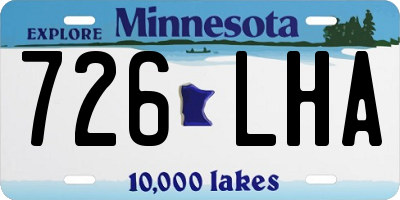 MN license plate 726LHA