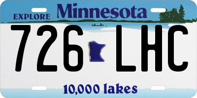MN license plate 726LHC