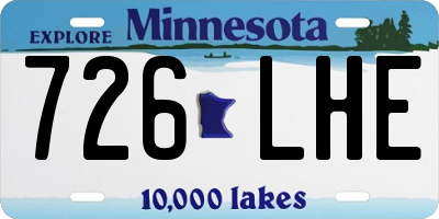 MN license plate 726LHE