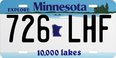 MN license plate 726LHF