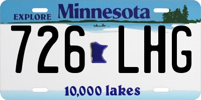 MN license plate 726LHG