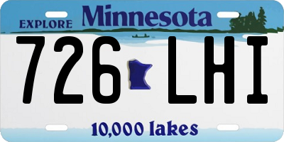 MN license plate 726LHI