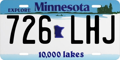 MN license plate 726LHJ