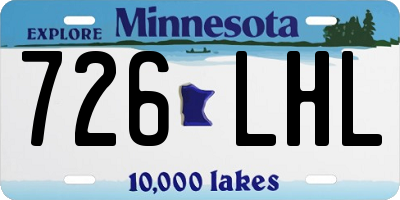 MN license plate 726LHL