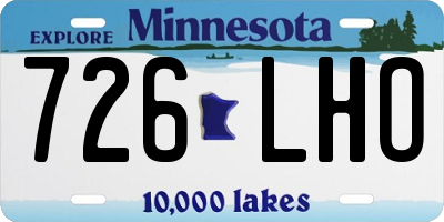 MN license plate 726LHO