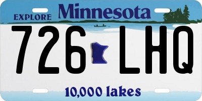 MN license plate 726LHQ