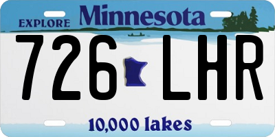 MN license plate 726LHR