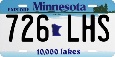 MN license plate 726LHS