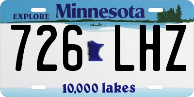 MN license plate 726LHZ