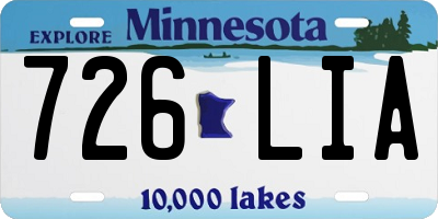 MN license plate 726LIA