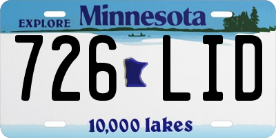 MN license plate 726LID