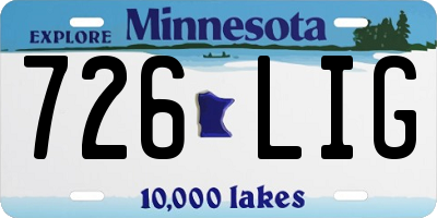 MN license plate 726LIG