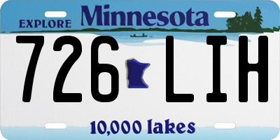 MN license plate 726LIH
