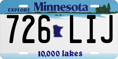 MN license plate 726LIJ