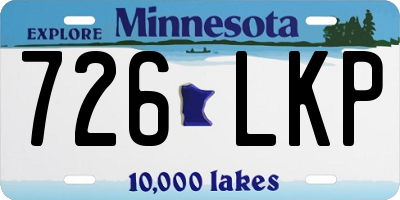MN license plate 726LKP