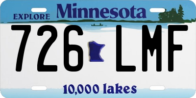 MN license plate 726LMF