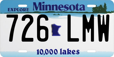 MN license plate 726LMW