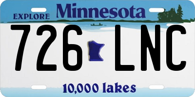 MN license plate 726LNC