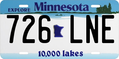 MN license plate 726LNE