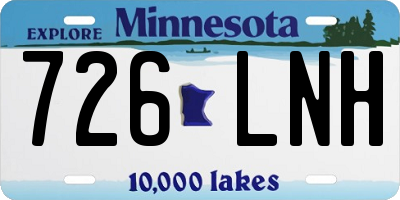 MN license plate 726LNH