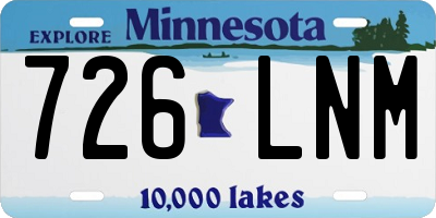 MN license plate 726LNM