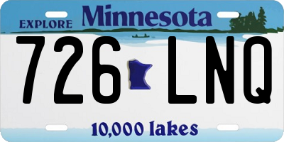 MN license plate 726LNQ