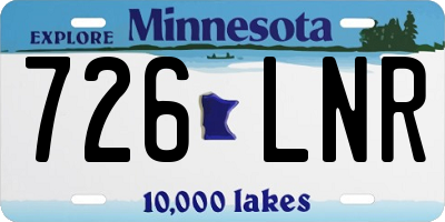 MN license plate 726LNR