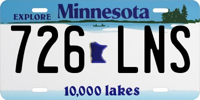 MN license plate 726LNS