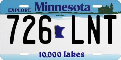 MN license plate 726LNT