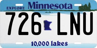 MN license plate 726LNU
