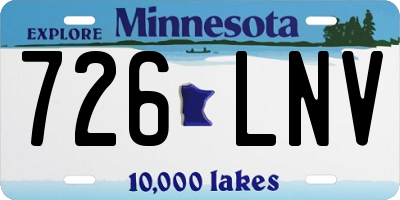 MN license plate 726LNV