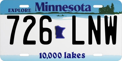 MN license plate 726LNW