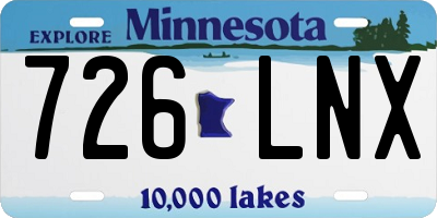 MN license plate 726LNX