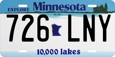 MN license plate 726LNY