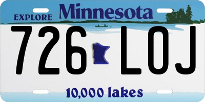MN license plate 726LOJ