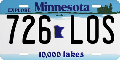 MN license plate 726LOS