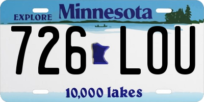 MN license plate 726LOU