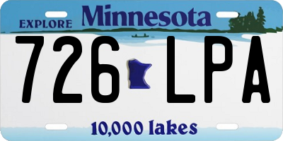 MN license plate 726LPA